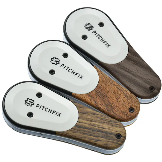 Pitchfix Woodie Golf Divot Tool With Magnetic Ball Marker