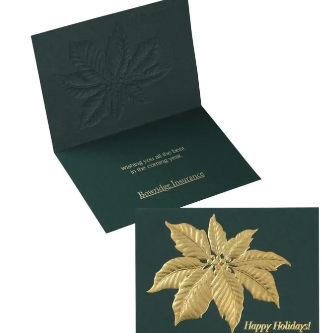 Poinsettia Leaf Greeting Card