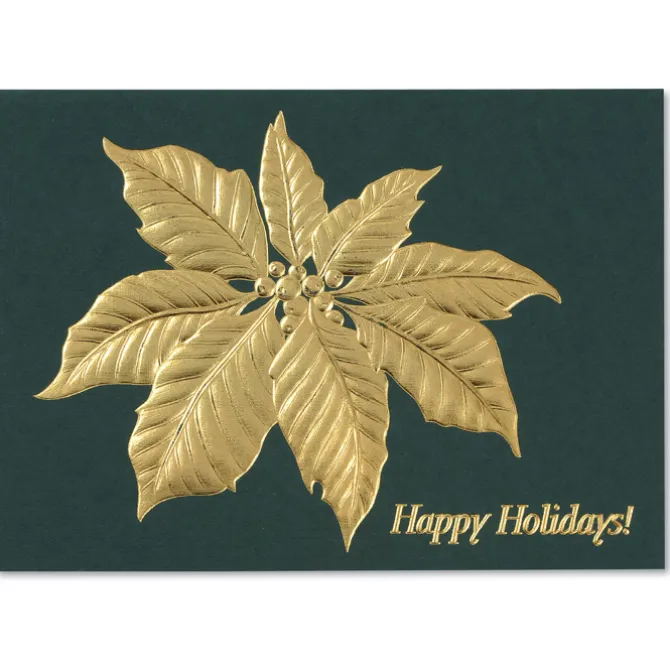 Poinsettia Leaf Greeting Card