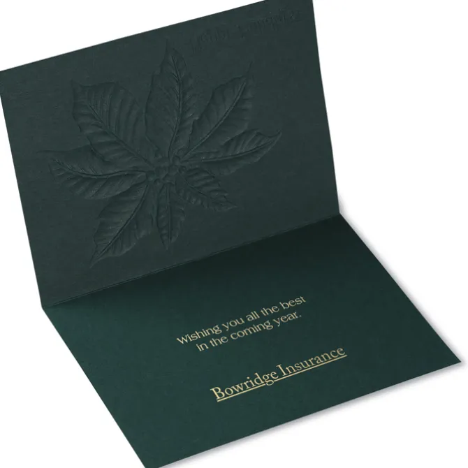 Poinsettia Leaf Greeting Card