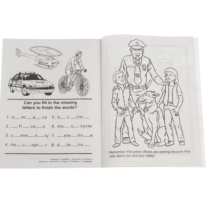 Police Officers Care Coloring Book