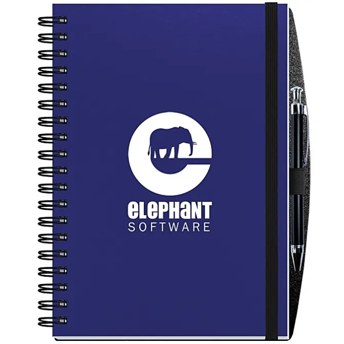 Polypro Journal with Pen - 10 inches x 7 inches - 100 sheet - Solid