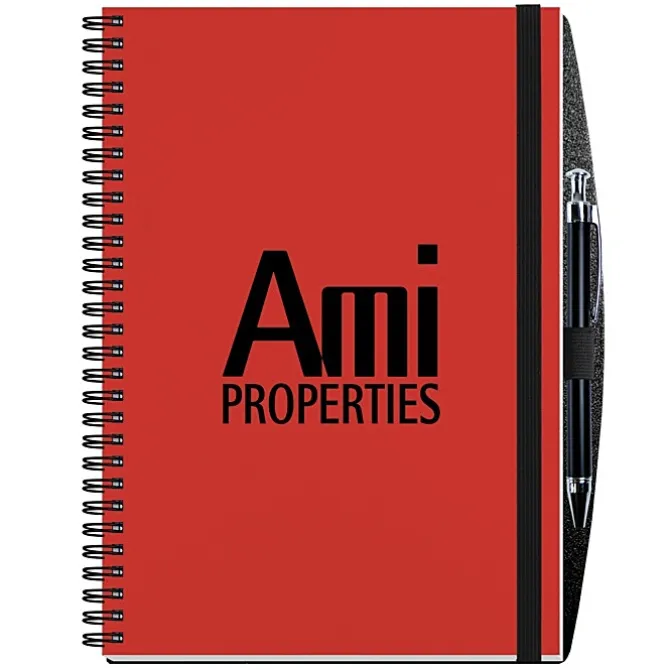 Polypro Journal with Pen - 10 inches x 7 inches - 50 sheet - Solid