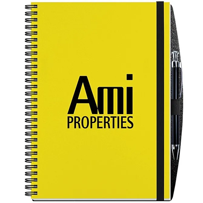 Polypro Journal with Pen - 10 inches x 7 inches - 50 sheet - Solid