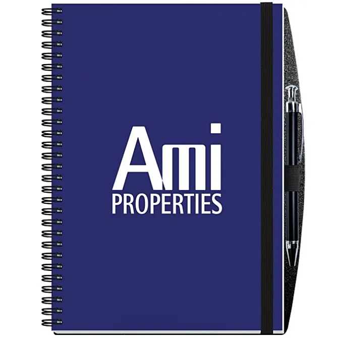 Polypro Journal with Pen - 10 inches x 7 inches - 50 sheet - Solid