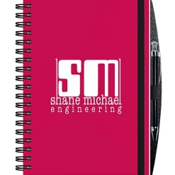 Polypro Journal with Pen - 10 inches x 7 inches - 100 sheet - Translucent