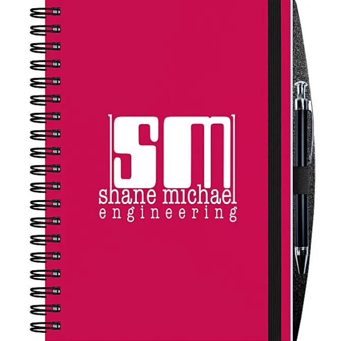 Polypro Journal with Pen - 10 inches x 7 inches - 100 sheet - Translucent