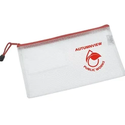 PolyWeave Zippered Pouch with Business Card Holder - 6 inches x 10 inches