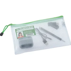 PolyWeave Zippered Pouch with Business Card Holder - 6 inches x 10 inches