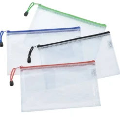 PolyWeave Zippered Pouch with Business Card Holder - 6 inches x 10 inches