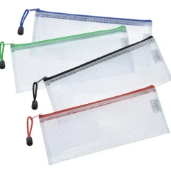 PolyWeave Zippered Pouch with Business Card Holder - 4 inches x 10 inches