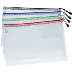 PolyWeave Zippered Pouch with Business Card Holder - 9 1/2 inches x 13 1/4 inches