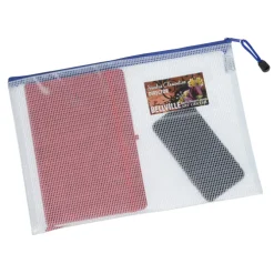 PolyWeave Zippered Pouch with Business Card Holder - 9 1/2 inches x 13 1/4 inches
