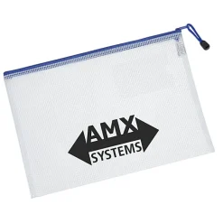 PolyWeave Zippered Pouch with Business Card Holder - 9 1/2 inches x 13 1/4 inches