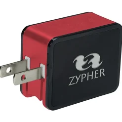 2 Port USB Folding Wall Charger - Light-Up Logo