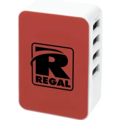 4 Port USB Folding Wall Charger - 24 hr