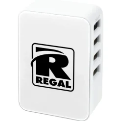 4 Port USB Folding Wall Charger - 24 hr