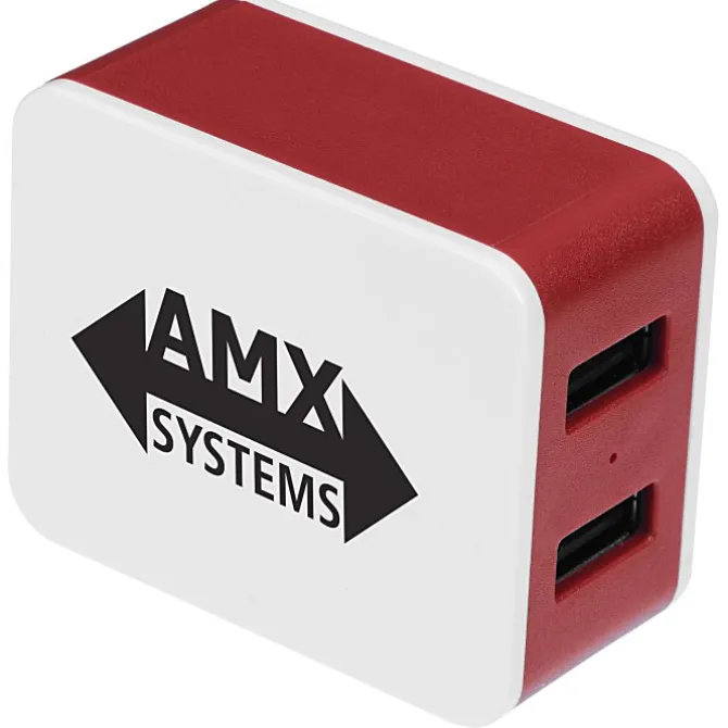 2 Port USB Folding Wall Charger - 24 hr