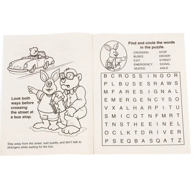 Practice School Bus Safety Coloring Book - 24 hr