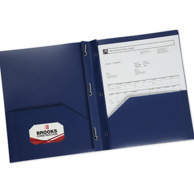3 Prong Twin Pocket Presentation Folder - Opaque