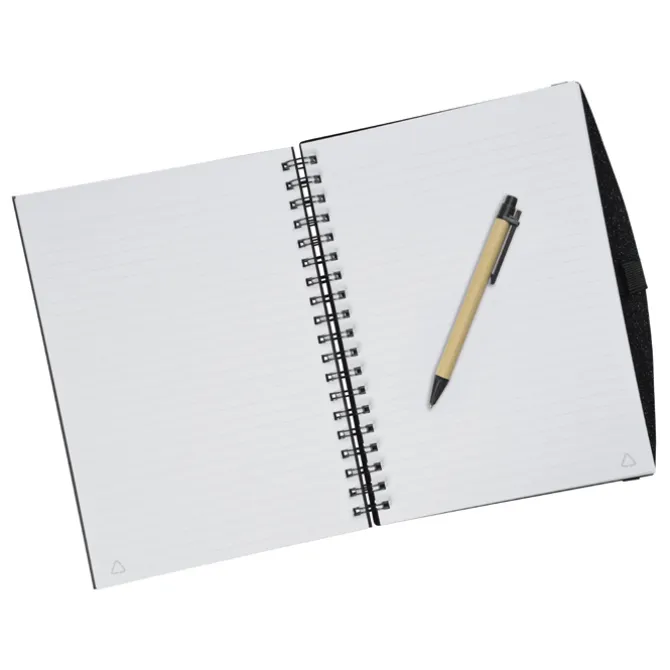 Recycled Spiral Journal with Pen - 10 inches x 7 inches