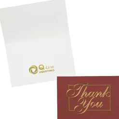 Red and Gold Thank You Card