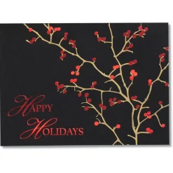 Red Berries Holiday Greeting Card