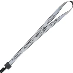 Reflective Lanyard - 3/4 inch - 32 inches - Plastic Bulldog Clip