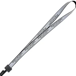 Reflective Lanyard - 3/4 inch - 32 inches - Plastic Bulldog Clip