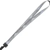 Reflective Lanyard - 3/4 inch - 34 inches - Plastic Bulldog Clip