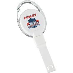 Replay Carabiner Retractable Badge Holder with Slip Clip - Opaque - Full Color