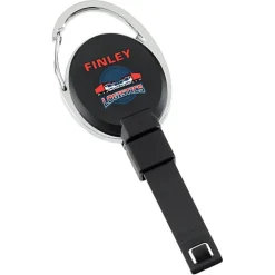 Replay Carabiner Retractable Badge Holder with Slip Clip - Opaque - Full Color