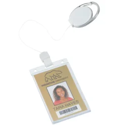 Replay Carabiner Retractable Badge Holder with Slip Clip - Opaque - Full Color