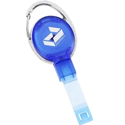 Replay Carabiner Retractable Badge Holder with Slip Clip - Translucent