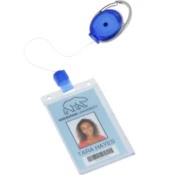Replay Carabiner Retractable Badge Holder with Slip Clip - Translucent - Full Color