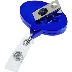Retractable Badge Holder - Oval - Chrome Finish - Label