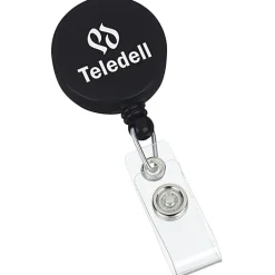 Retractable Badge Holder - Round - Opaque