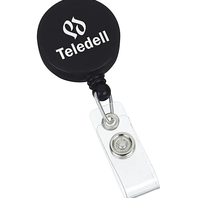 Retractable Badge Holder - Round - Opaque