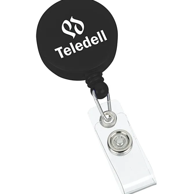 Retractable Badge Holder - Round - Opaque