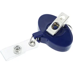 Retractable Badge Holder with Lanyard Attachment - Oval - Label