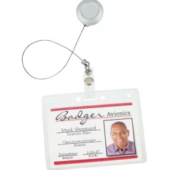 Retractable Badge Holder with Slip Clip - 24 hr