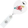 Retractable Badge Holder with Lanyard Attachment - Heart - Label