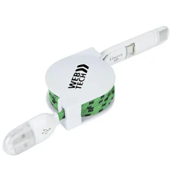 Retractable Fabric Duo Charging Cable