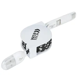 Retractable Fabric Duo Charging Cable