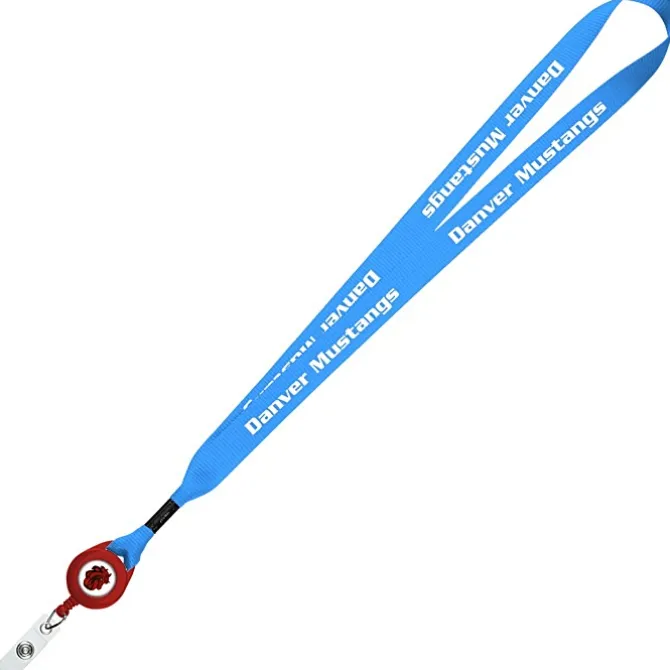Retractable Polyester Lanyard - 3/4 inch - 32 inches