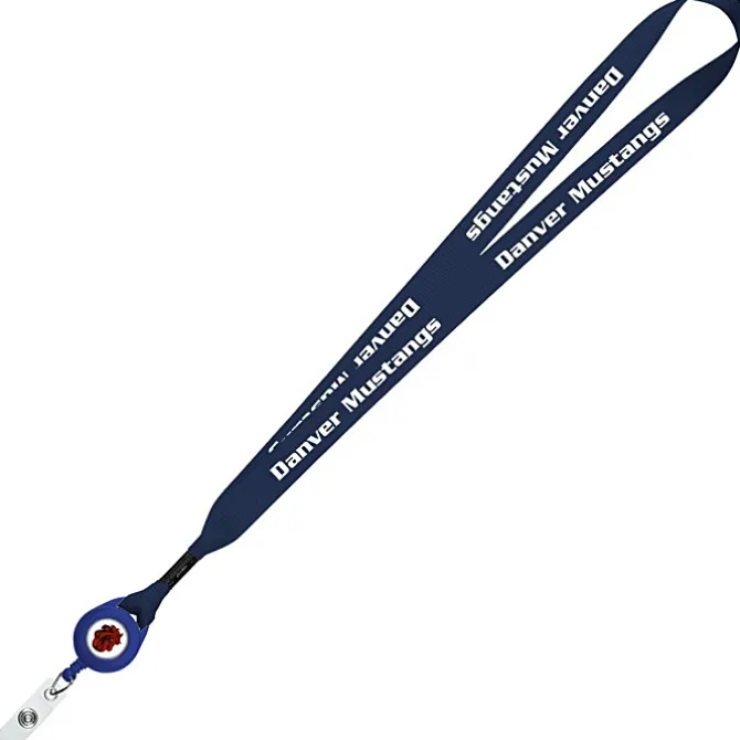 Retractable Polyester Lanyard - 3/4 inch - 32 inches