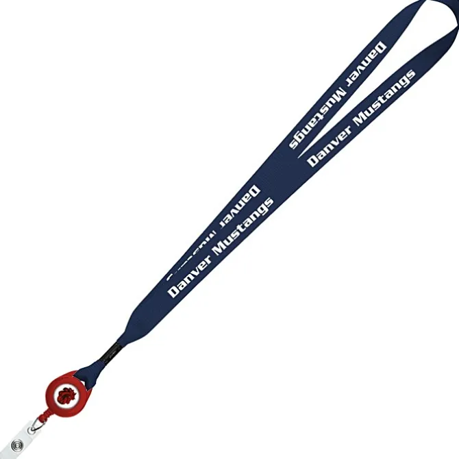 Retractable Polyester Lanyard - 3/4 inch - 32 inches