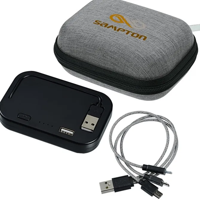 Ridge Line Built-in Cable Power Bank with 3-in-1 Cable