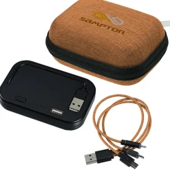 Ridge Line Built-in Cable Power Bank with 3-in-1 Cable
