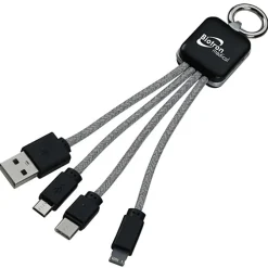 Ridge Line Light-Up Logo Charging Cable